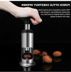 Resim Pazly Barbekü Gereçleri Paslanmaz Çelik Kestane Açacağı Ceviz Fındık Kırıcı Manuel Yumruk Sheller Mutfak Aleti 