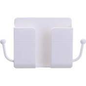 Resim GongtuShop A-Beyaz Tarzı Duvara Monte Organizatör Saklama Kutusu Uzaktan Kumandaya Monte Cep Telefonu Fişi Duvar Tutucu Şarj Çok Işlevli Kanca Tutucu Standı (Yurt Dışından) 