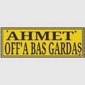 Resim RELATOS AHMET OFF,A BAS Yazılı Tır Kamyon Araba Ev Duvar Süsü Vantuzu Dekor Plastik Dekor Aksesuar (25X8CM) 