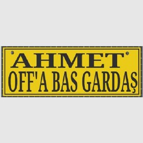 Resim RELATOS AHMET OFF,A BAS Yazılı Tır Kamyon Araba Ev Duvar Süsü Vantuzu Dekor Plastik Dekor Aksesuar (25X8CM) 