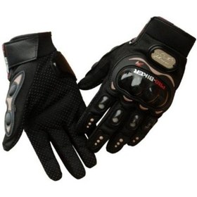 Resim Korumalı Motosiklet Eldiveni Uzun Model Siyah Xl 