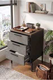 Resim Yurudesign Vista C Ofis Keson Metal Ayaklı Kahve-beton-antrasit Vs3-cga 