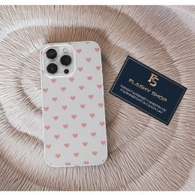 Resim Flashy Shop Iphone 6s Plus Uyumlu Pembe Kalp Desenli Şeffaf Kılıf 