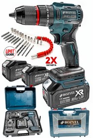 Resim PROXTECH Çelik Mandren Premium Kalite 36vf Kömürsüz Motor Darbeli Şarjlı Matkap Akülü Vidalama 