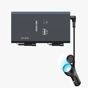 Resim Green Lion Arka Koltuk Araç Şarj Cihazı (65W, USB-A, Type-C PD 45W) 