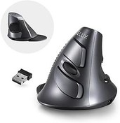 Resim DELUX Dikey Fare, Kablosuz Ergonomik Fare, Dahili Pil, 2.4G Kablosuz ve BT 4.0 Çift Mod, Çıkarılabilir Bilek Sağlığı, Şarj Edilebilir PC Mouse (618G DB) 