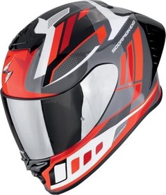 Resim Scorpion EXO R1 Evo II Air Vital Spor Motosiklet Kaskı Gri Beyaz Kırmızı 