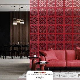 Resim Makta ® Perde Paravan | Lazer Kesim Ahşap Sarkıt Seperatör, 4'lü Panel Levha Seti 