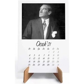 Resim Atatürk Fotoğraflı 2027 Masa Takvimi - Siyah Beyaz 