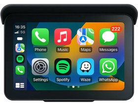 Resim MotoCarPlay™ Kamerasız (MONTAJ DAHİL) - Kablosuz CarPlay & Android Auto Ekran – Tüm Motosikletlerle Uyumlu 
