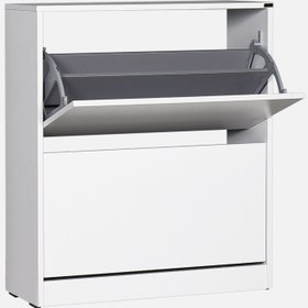 Resim Adore Flat Duo Kapaklı 2 Katlı Geniş Ayakkabılık 