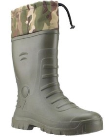 Resim GEZER Haki Kauçuk Termal Çoraplı Bahçe Tarla Su Geçirmez Erkek Çizme 32cm 