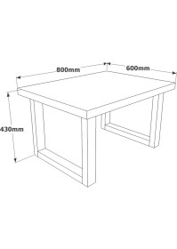 Resim Yurudesign Marken B Ofis Sehpası Metal Ayaklı Barok MN02-BA 