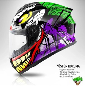 Resim Zeybek Moto 48 50.x Joke Full Face Kask - Scs T2 Plus Interkom Tak, Çalıştır, Sür! 