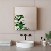 Resim ROOMART Ad7 Kulpsuz Tek Kapaklı Ahşap-mat Beyaz Mdf 60 Cm Aynalı Banyo Üst Dolabı Banos1753 