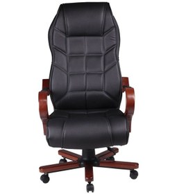 Resim Wick Ahşap Makam Koltuğu Yönetici Koltuğu Siyah 