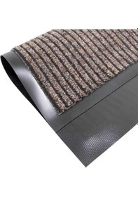 Resim Kanallı Kahverengi Çamur Kazıyıcı Sıyırıcı Kapı Önü Paspası 90x150 