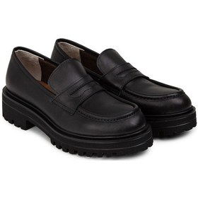 Resim Deery Hakiki Deri Siyah Kadın Loafer Ayakkabı - 01903zsyhe01 Siyah 