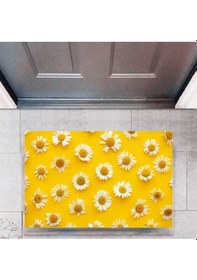 Resim Kapı Önü Paspası Dekoratif Dijital Baskı Papatya P-2325 