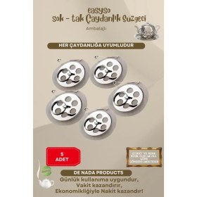 Resim Beleşe 5 Adet Çaydanlık Içi Süzgeç Demlik Içi Çay Süzgeçi 