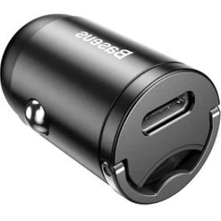 Resim Baseus VCHX-B0G Tiny Star Mini PPS Type-C Port 30W Hızlı Araç Şarj Cihazı Siyah 