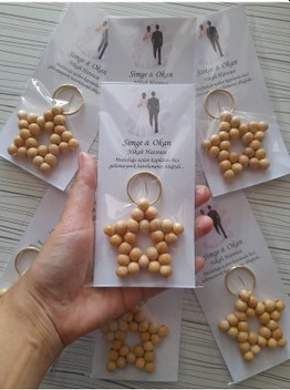 Kurdelalalı Makrome Anahtarlık Nişan Hediyesi Nikah Hedi(20 Adet)