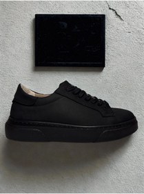 Resim crybrands Erkek %100 Deri Esnek Taban Bağcıklı Casual Ayakkabı Sneaker 