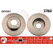 Resim TRW DF4361 FREN DİSKİ ÖN BMW 5 E60 E61 BMW 6 E63 HAVALI 324mm 