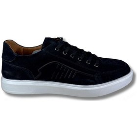 Resim Dropland 8790 Siyah Hakiki Nubuk Deri Günlük Erkek Sneaker Ayakkabı Siyah 