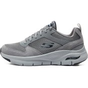 Resim Skechers Archfit-Servitica Mens Sneaker Erkek Günlük Spor Ayakkabı Gri 