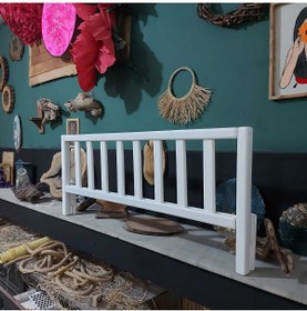 Resim Se7enSky Beyaz 120x50 Cm Yatak Kenarına Geçmeli, Divan Hemnes Uyumlu Yatak Bariyeri, Korkuluk 