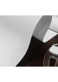 Resim Ekru Stor Zebra Güneşlik Perde .eteği Dilimli ,ithal Kumaş , Alüminyum Kasa Metal Ayak. Beyaz 