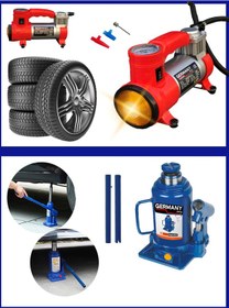 Resim 12 V Araba Oto Araç Lastik Şişirme Pompası 150 Psi + 2 Ton Şişe K 