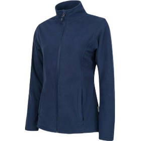 Resim 2AS Peridot Tam Fermuarlı Kadın Polar Sweatshirt Lacivert 