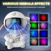 Resim 1pc Astronaut Gitar LED Nebula Yıldız Projeleyici Gece Lambası, Uzaktan Kumandalı, USB Güçlü, 360° Döndürme, Plastik Masa Lambası Yatak Odası Oyun Odası, Taşınabilir Olmayan Lazer, Düğme Switch, Doğum Günü Hediyesi 