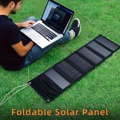 Resim 80W Tip-C USB Portlu Güneş Paneli Şarj Cihazı - Akıllı Telefonlar, Tabletler ve Kameralar için Ultra Kompakt & Hafif Taşınabilir Solar Şarj Panosu - Monokristal Güneş Hücreleri, Pil Dahil Değildir 