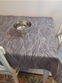 Resim Elyaflı Pvc Masa Örtüsü Modern, Dayanıklı, Silinebilir Ve Şık Görünüm 01fnt8288 Kahverengi 