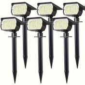 Resim 2/4/6 Paket Güneş Enerjili Bahçe Işıkları Açık, 3 Parlaklık Moduna Sahip 46 LED Projektör, Düşük Voltajlı Güneş Enerjili Çim Lambaları, Bahçe, Garaj, Duvar İçin Plastik Güneş Yolu Işıkları, Kablolama Gerekmez 