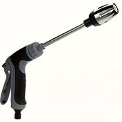 Resim Ağır Hizmet Uzun Çubuk Su Tabancası Ergonomik Koluyla - 2-in-1 Araba Yıkama ve Bahçe Sulama Aracı, Yüksek Basınçlı Püskürtme Nozulu, Dayanıklı Metal Yapı Ev ve Araç Temizliği için, Araba Yıkama Su Tabancası, Verimli Püskürtme Nozulu 