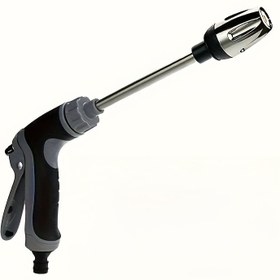 Resim Ağır Hizmet Uzun Çubuk Su Tabancası Ergonomik Koluyla - 2-in-1 Araba Yıkama ve Bahçe Sulama Aracı, Yüksek Basınçlı Püskürtme Nozulu, Dayanıklı Metal Yapı Ev ve Araç Temizliği için, Araba Yıkama Su Tabancası, Verimli Püskürtme Nozulu 