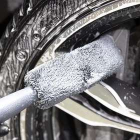 Resim Premium Araba Jant & Jant Temizleme Fırçası - Arabalar, Kamyonlar ve Motosikletler için Çok Yönlü Detaylandırma Aracı 