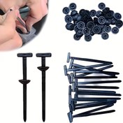 Resim 28/60/90 adet Kauçuk Başlıklı Siyah Plastik Bağlantı Klipsleri - Otomotiv Tamiri, Ev DIY'si, Elektronik & Mobilya için Çok Amaçlı Ağır Hizmet Kelepçeleri - Güvenli Tutuş, Dayanıklı ve Çok Yönlü Kullanım, Oto Bağlantı Klipsleri, Dokulu Tutuş Yüzeyi 