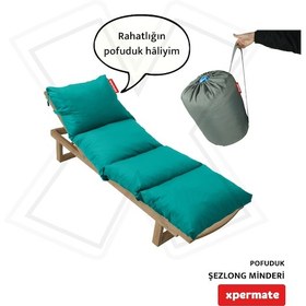 Resim Xpermate Pofuduk Şezlong Minderi 60x180x12cm Su İtici, Turkuaz 