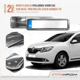 Resim intakrom Renault Symbol Krom Plakalık - Hummer Tip 2 Adet 