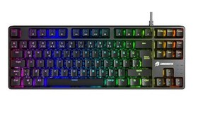 Resim GameBooster G23B Enigma TKL Rainbow Aydınlatmalı Red Switch Mekanik Siyah Gaming Klavye 