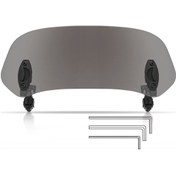 Resim Jeehugo Motorcycle Camurluk Genişletici, 36.5x15.5cm Küllü Lens, 180 Açı Ayarlı, 3-5mm Camurluklar İçin, Sıkma Montajlı Rüzgar Ve Gürültü Engelleyici 