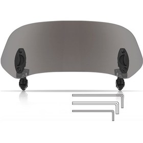 Resim Jeehugo Motorcycle Camurluk Genişletici, 36.5x15.5cm Küllü Lens, 180 Açı Ayarlı, 3-5mm Camurluklar İçin, Sıkma Montajlı Rüzgar Ve Gürültü Engelleyici 