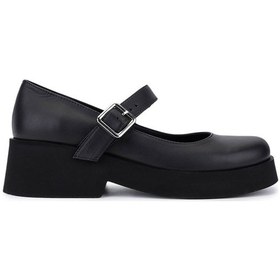 Resim Tamer Tanca Kadın Hakiki Deri Siyah Topuklu Ayakkabı 434 1104 Bn Ayk Sk25-26 Sıyah Nappa siyah 