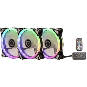 Resim Performax Aurora Rgb 120Mm Kumandalı Üçlü Fan Kiti 