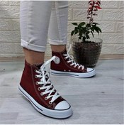 Resim Fiyra 555 Bordo Uzun Unisex Sneaker Keten Spor Ayakkabı 